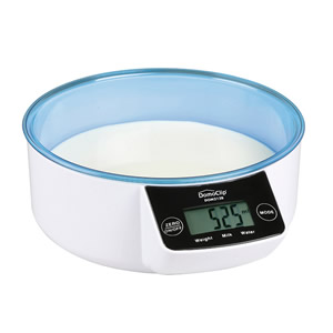 Balance Electronique bleue et blanc Domoclip